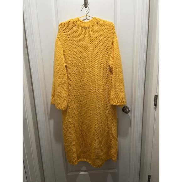 Zara Cardigan Long Sleeve Sweater Wool Chunky Knit SZ Med Blogger Favorite - Picture 6 of 6